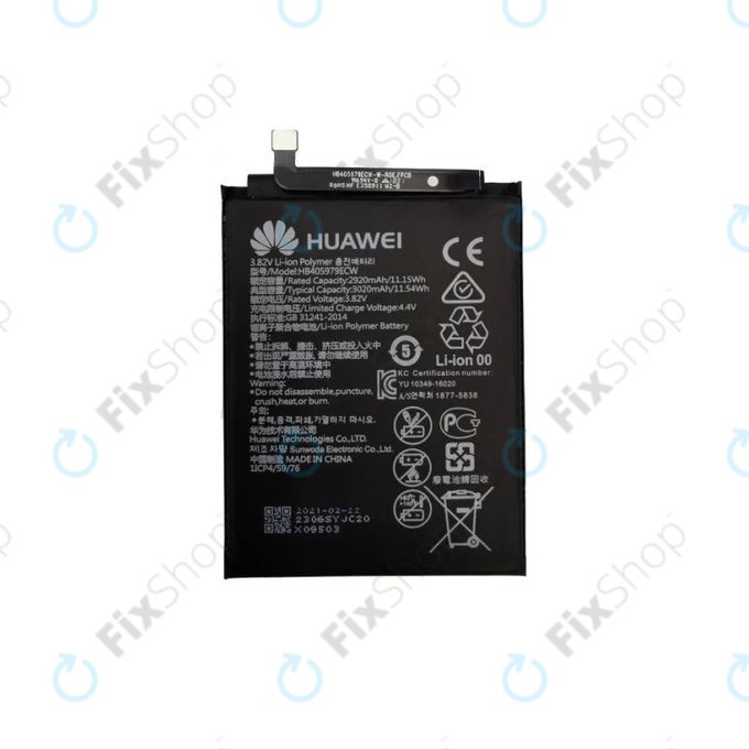 Батерия за Huawei Nova CAN-L11, Y5 (2017), P9 Lite Mini, Y5 (2019), Y6 (2017) MYA-L03, Y6 (2019), HB405979ECW, 3020mAh, 24022116, 24022610, 24022965, 24022837, Genuine Service Pack