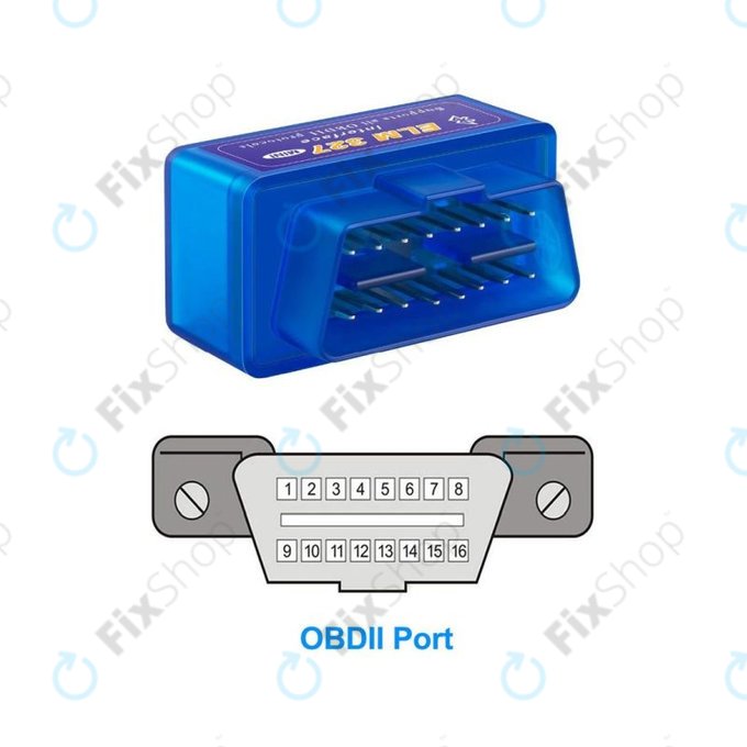 Уред за диагностика на автомобили, Mini, ELM327, Bluetooth, OBD2, Син, ELM Electronics