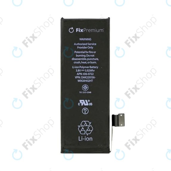 Батерия за iPhone 5S, 1560mAh, FixPremium
