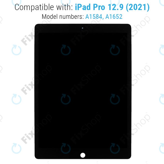 LCD дисплей за iPad Pro 12.9" (1st Gen 2015), Black, Тъчскрийн без рамка, Refurbished