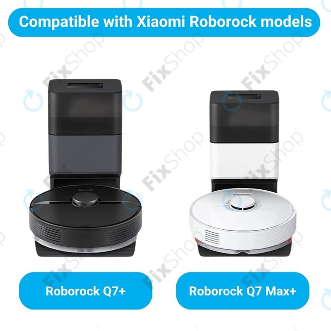 Комплект резервни части за Xiaomi Roborock Q7+, Q7 Max, Q7 Max+ (2x Основна четка, 4x Филтър, 4x Странична четка – бяла, 4x Моп кърпа, 4x Торба за прах)