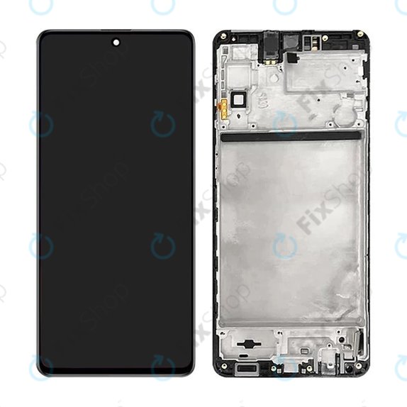 дисплей за Samsung M51 M515F, Тъчскрийн и рамка, Celestial Black, TFT