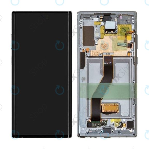 дисплей за Samsung Note 10 Plus, Тъчскрийн и рамка, GH82-20838C, G82-20900C, Aura Glow, Genuine Service Pack