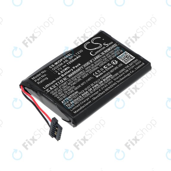 Батерия за Mitac Mio P350, P550, 1250mAh, Li-Ion, 3.7V, BL-LP1230, HQ