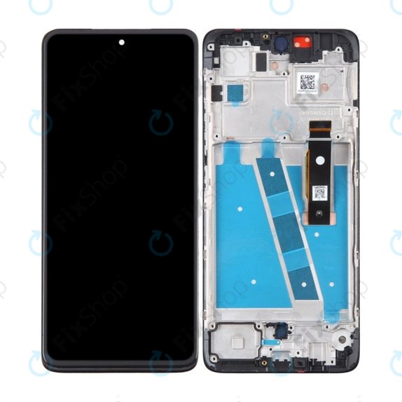 дисплей OLED за Motorola Moto G72 XT2255, Тъчскрийн и рамка, Meteorite Gray