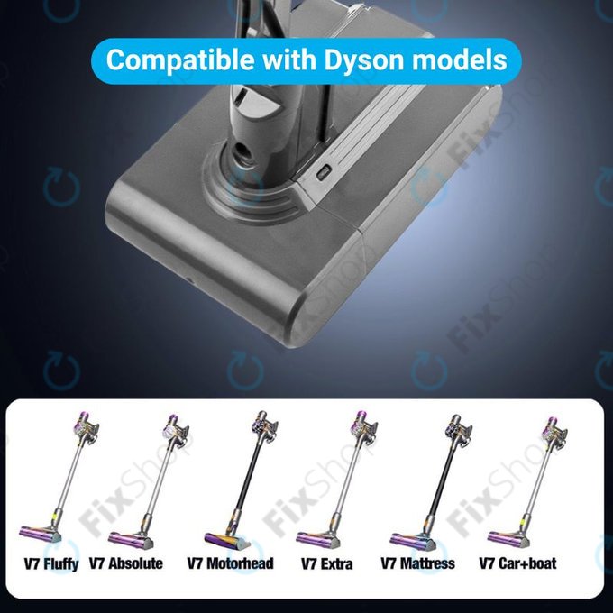 Батерия за Dyson V7, 968670-02, 968670-03, Li-Ion 21.6V 2200mAh