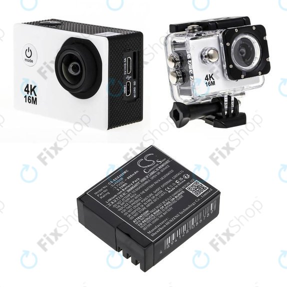 Батерия за SJCAM SJ4000, SJ5000, 900mAh, Li-Ion, 3.7V, SJ4000B, HQ