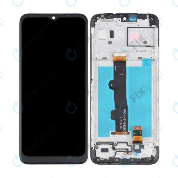 дисплей за Motorola Moto E7 Power, E7i Power, Тъчскрийн и рамка, черен, Black, TFT