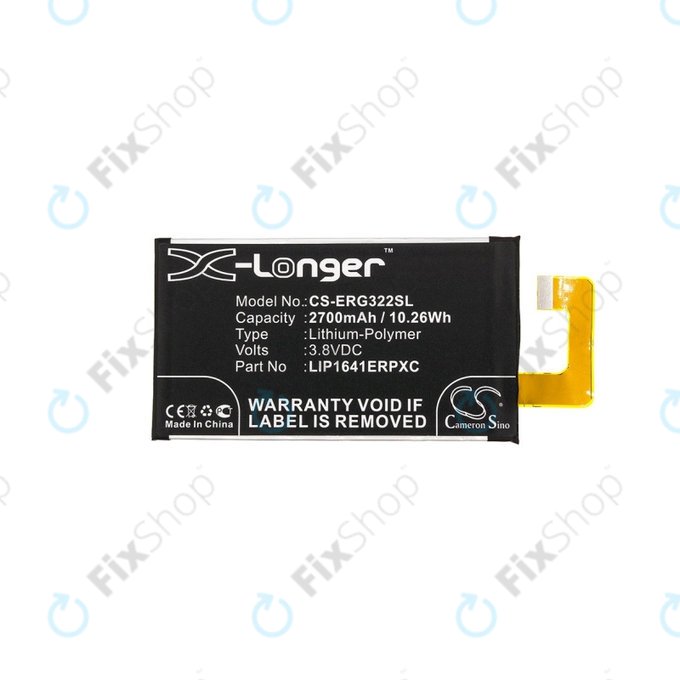 Батерия за Sony Xperia XA1 Ultra G3221, 2700mAh, Li-Pol, 3.8 V, LIP1641ERPXC, HQ
