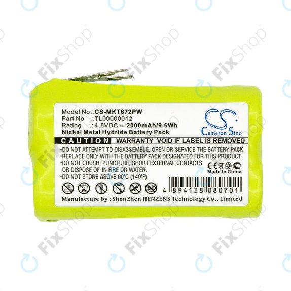Батерия за Makita 6722D, 6723DW, 2000mAh, Ni-MH, 4.8V, TL00000012, HQ