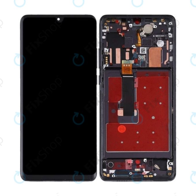 дисплей OLED за Huawei P30 Pro, P30 Pro 2020, Тъчскрийн и рамка, черен, Black