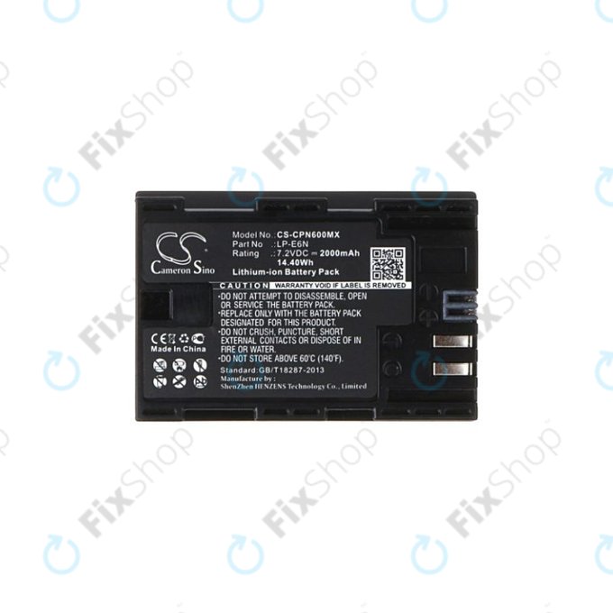 Батерия за Canon EOS 5D, 5DS, 6, 7, 60, 70, R5, R6, 2000mAh, Li-Ion, LP-E6N, HQ