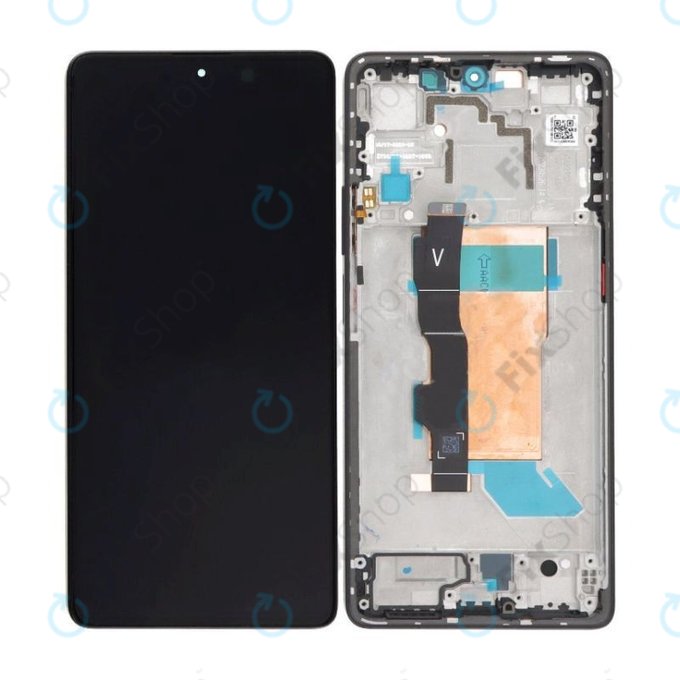 дисплей OLED за Xiaomi Poco F5 23049PCD8G 23049PCD8I, Тъчскрийн и рамка, черен, Black