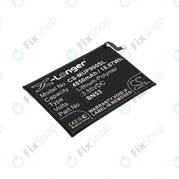 Батерия за Xiaomi Redmi Note 9 Pro, 4850mAh, Li-Pol, 3.85 V, BN53, HQ