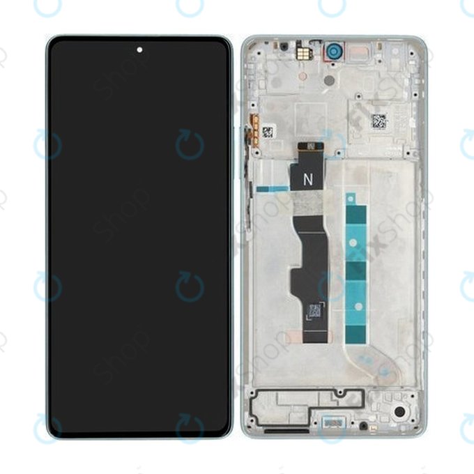 Дисплей за Xiaomi Redmi Note 13 5G 2312DRAABC, тъч стъкло с рамка, Ocean Teal, 5600030N1700, Genuine Service Pack