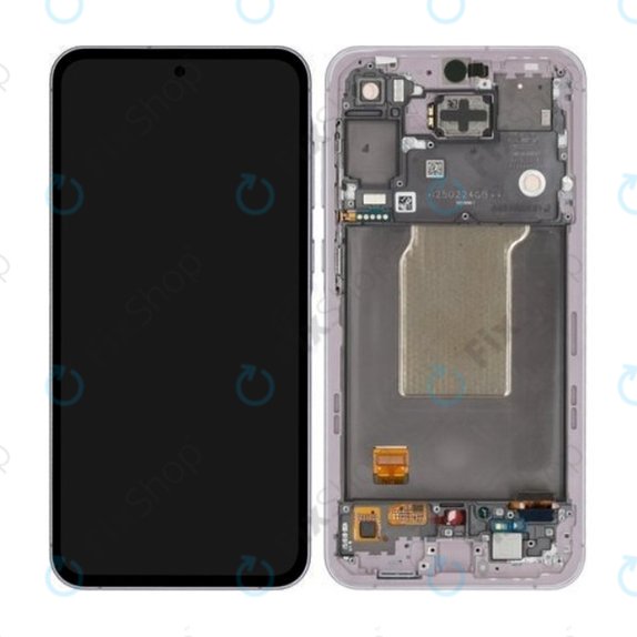 дисплей за Samsung A55 A556B, Тъчскрийн и рамка, GH82-34305C, Awesome Lilac, Genuine Service Pack