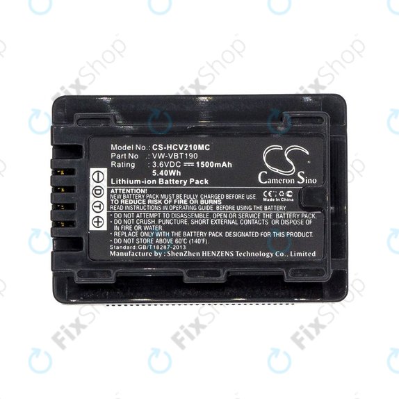 Батерия за Panasonic HC-V210, 1500mAh, Li-Ion, 3.6V, VW-VBT190, HQ