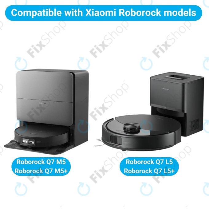 Комплект резервни части за Xiaomi Roborock Q7 M5, Q7 M5+, Q7 L5, Q7 L5+ (2x Основна четка, 4x Филтър, 4x Странична четка, 4x Моп кърпа, 4x Торба за прах)