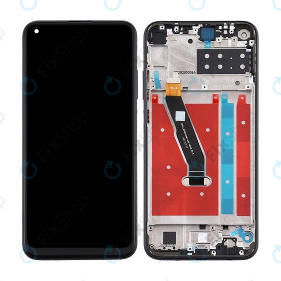 дисплей за Huawei P40 Lite E, Тъчскрийн и рамка, Midnight Black, TFT