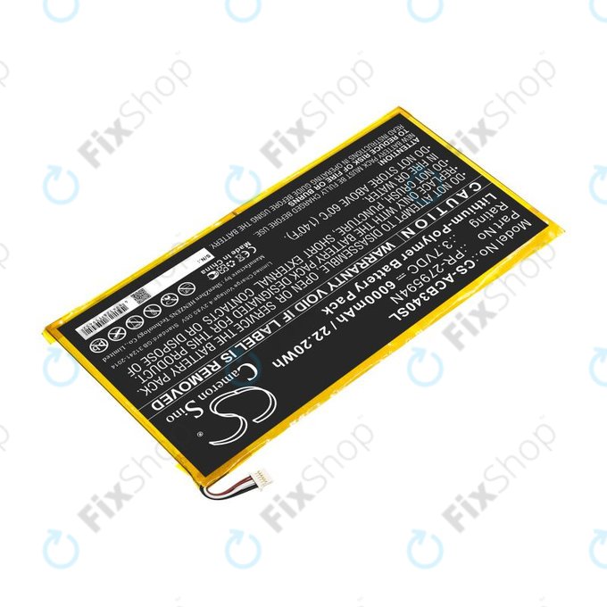 Батерия за Acer Iconia One 10 B3-A40, 6000mAh, Li-Pol, 3.7V, PR-279594N, HQ