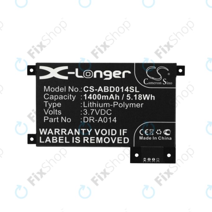 Батерия за Amazon Kindle Touch, Touch 4th, 1400mAh, DR-A014, 170-1056-00, HQ