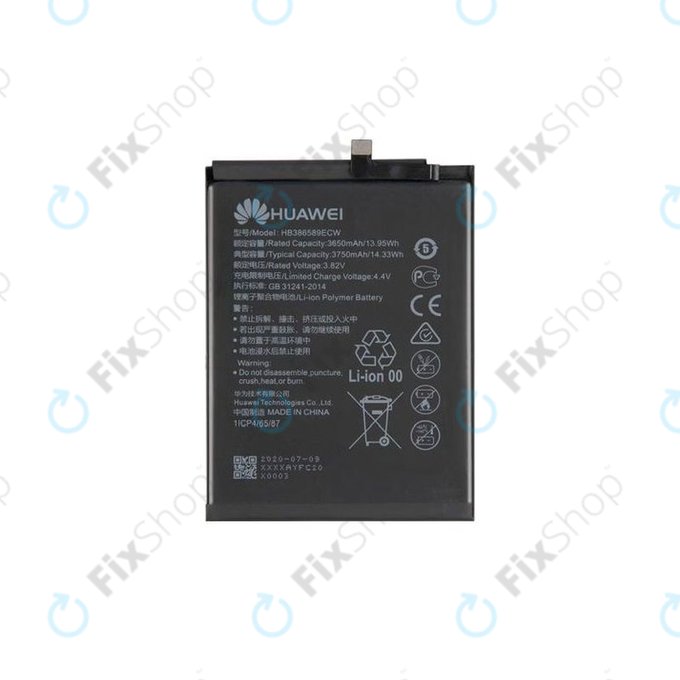 Батерия за Huawei Honor Play, Mate 20 Lite, Nova 3, P10 Plus, Nova 5T, View 10, HB386589ECW, 3750mAh, 24022732, 24022731, 24022209, Genuine Service Pack