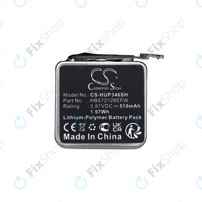 Батерия за Huawei Watch GT3 Pro 46mm, 510mAh, Li-Pol, 3.87V, HB572728EFW, HQ