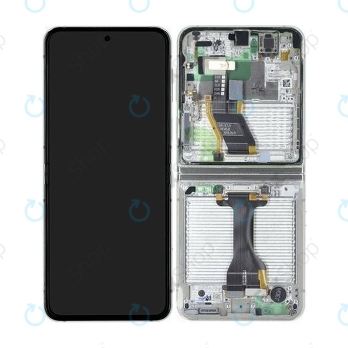Дисплей за Samsung Z Flip 5 F731B, Cream, Тъчскрийн с рамка, GH82-31827B Genuine Service Pack