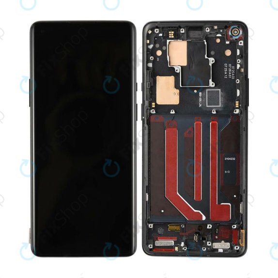 дисплей OLED за OnePlus 8 Pro, Тъчскрийн и рамка, черен, Black