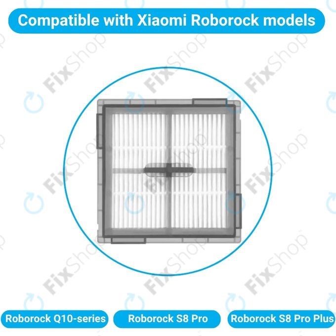 HEPA филтър, 2 бр. за Xiaomi Roborock Q10-series, S8 Pro, S8 Pro Plus