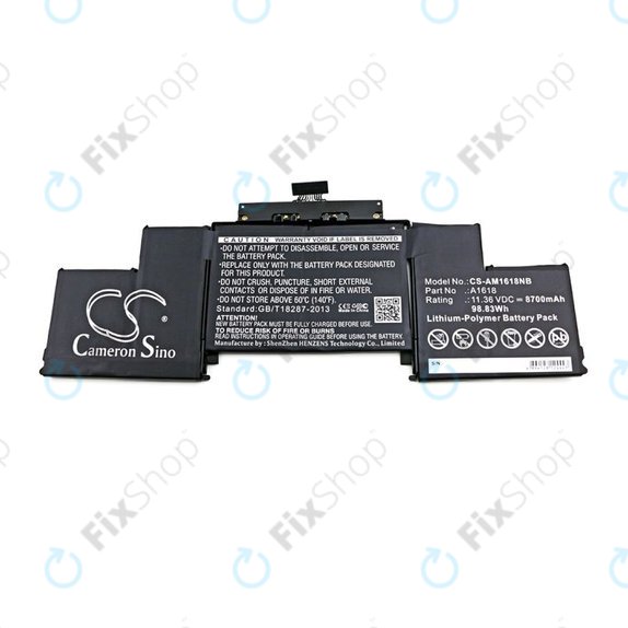батерия за MacBook Pro 15" A1398 (средата на 2015), A1618, 8700mAh, HQ