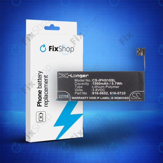 Батерия за iPhone 5S, 5C, 616-0652, 616-0720, 1500mAh