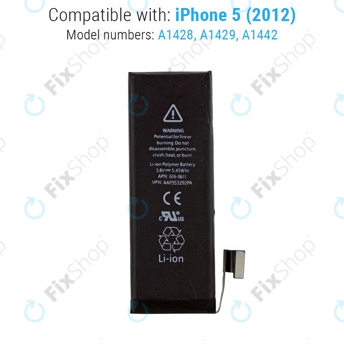 Батерия за iPhone 5, 1440mAh