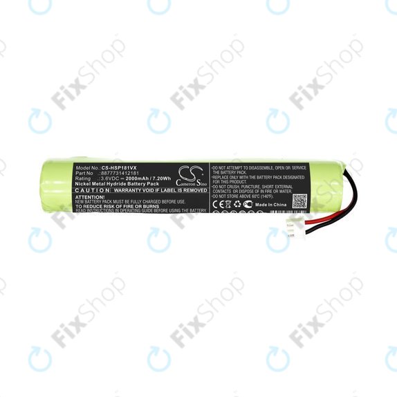 Батерия за Hurricane Spin Scrubber, Brush Cleaner Mop, 2000mAh, Ni-MH, 3.6V, 8877731412181, HQ