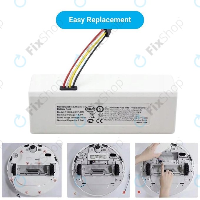 Батерия за Xiaomi Mi Robot Vacuum Mop (Mijia 1C), STYTJ01ZHM, Li-Ion 14.4V 2600mAh