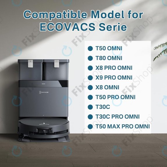 Торбичка за прах, 4 бр. за Ecovacs Deebot T30c, T50-series, T80-series, X8-series, X9 Pro-series