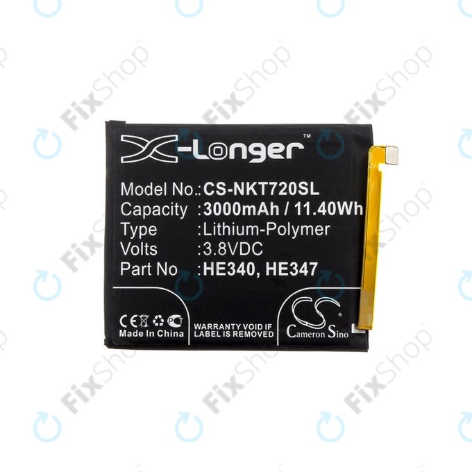 Батерия за Nokia 7.1, 3000mAh, Li-Pol, 3.8 V, HE340, HQ
