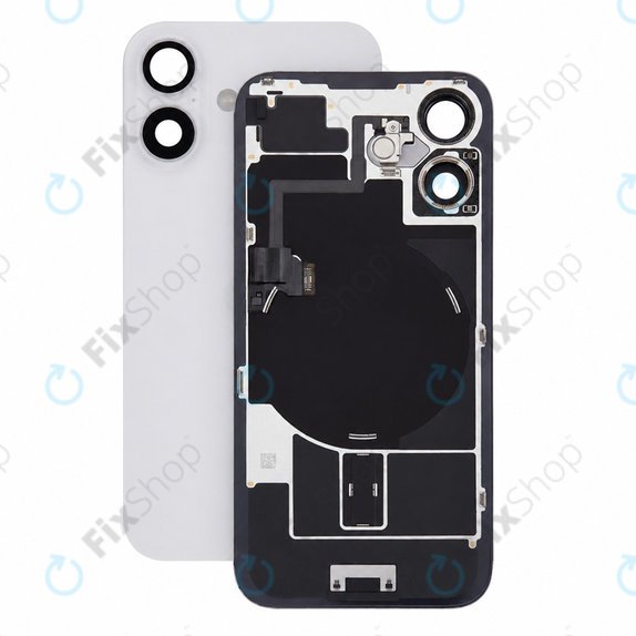 Стъкло на задния капак за iPhone 16, White, Pulled A