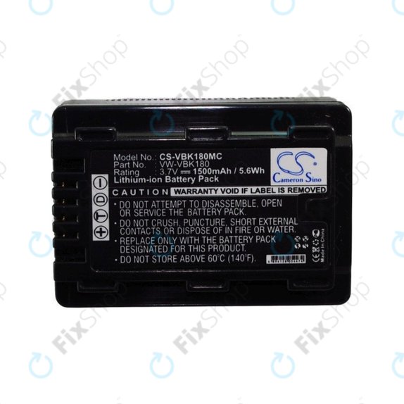 Батерия за Panasonic HDC, HC a SDR, 1500mAh, Li-Ion, 3.7V, VW-VBK180, HQ