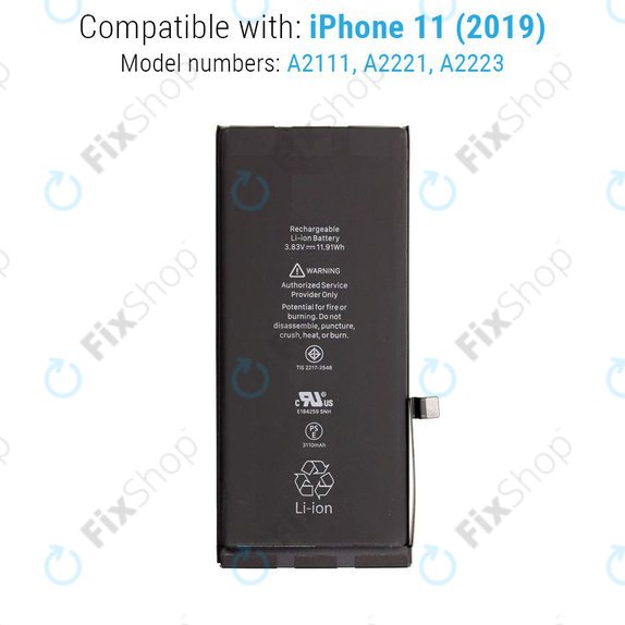 Батерия за iPhone 11, 3110mAh, Service Pack