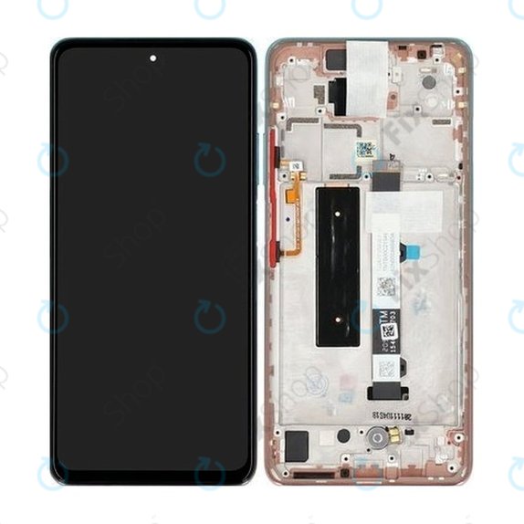дисплей за Xiaomi Mi 10T Lite 5G, Тъчскрийн и рамка, 5600050J1700, Rose Gold Beach, Genuine Service Pack