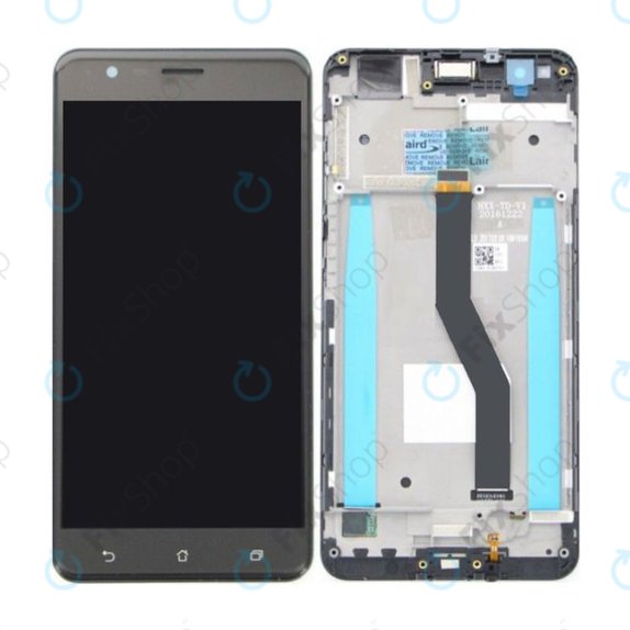 дисплей за Asus Zenfone 3 Zoom S ZE553KL (Z01HDA), Тъчскрийн и рамка, Navy Black, 90AZ01H3-R20020, 90AZ01H3-R20010, Genuine Service Pack