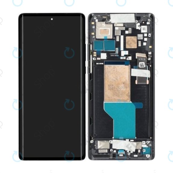 дисплей за Motorola Edge 30 Ultra, Тъчскрийн и рамка, 5D68C21260, Interstellar Black, Genuine Service Pack