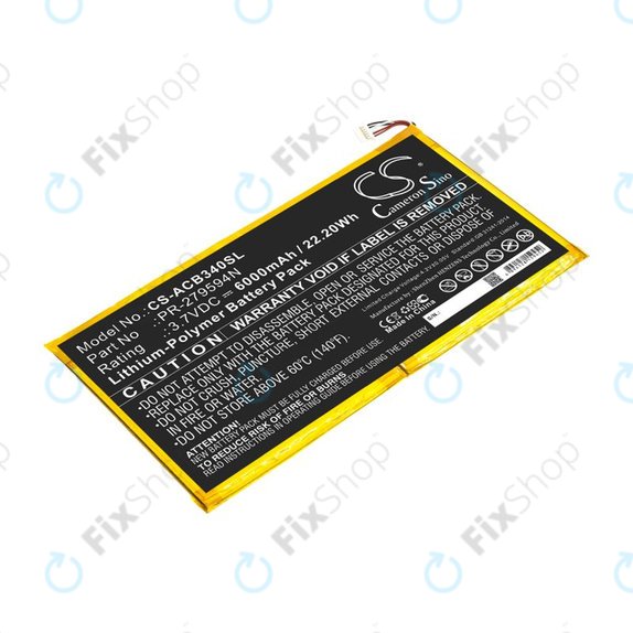 Батерия за Acer Iconia One 10 B3-A40, 6000mAh, Li-Pol, 3.7V, PR-279594N, HQ