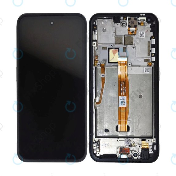 дисплей за Nokia XR20 TA-1368 TA-1362, Тъчскрийн и рамка, Granite Gray, TFT