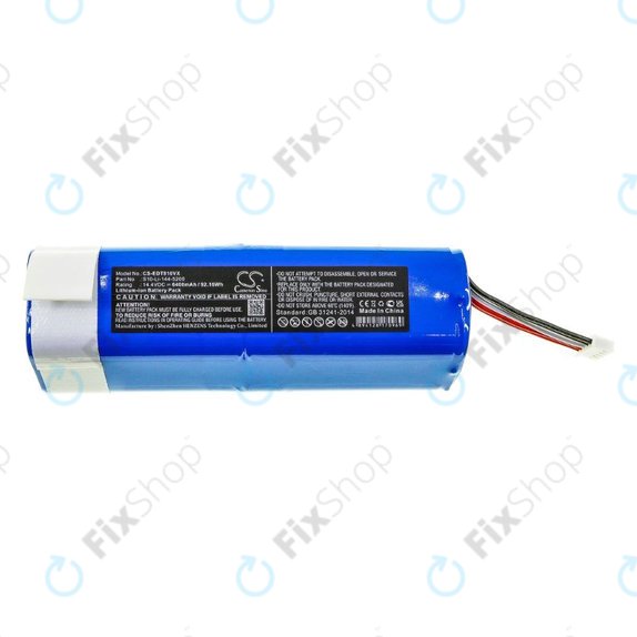 Батерия за Ecovacs Deebot Ozmo-series, T-series, N-series, Yeedi Vac 2 Pro, S10-Li-144-5200, Li-Ion 14.4V 6400mAh, HQ