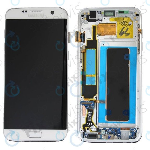 дисплей за Samsung S7 Edge G935F, Тъчскрийн и рамка, Злато, Gold, GH97-18533C, GH97-18594C, GH97-18767C, Genuine Service Pack