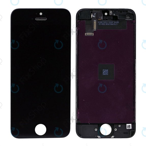 Дисплей за iPhone 5C, Black, Тъчскрийн с рамка