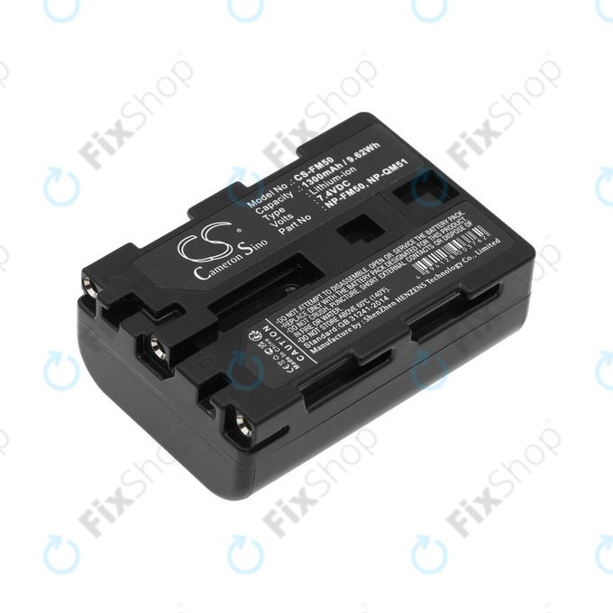 Батерия за Sony CCD-TR108, Cyber-shot DSC-S50, 1300mAh, Li-Ion, 7.4V, NP-QM51, HQ