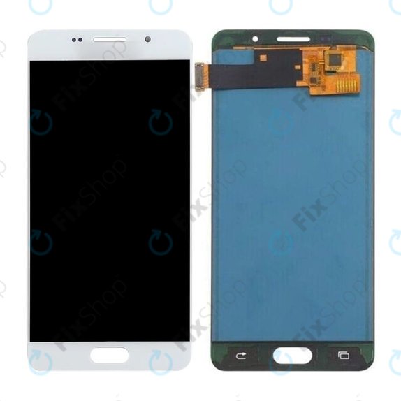 дисплей за Samsung A5 A510F (2016), Тъчскрийн без рамка, бял, White, TFT